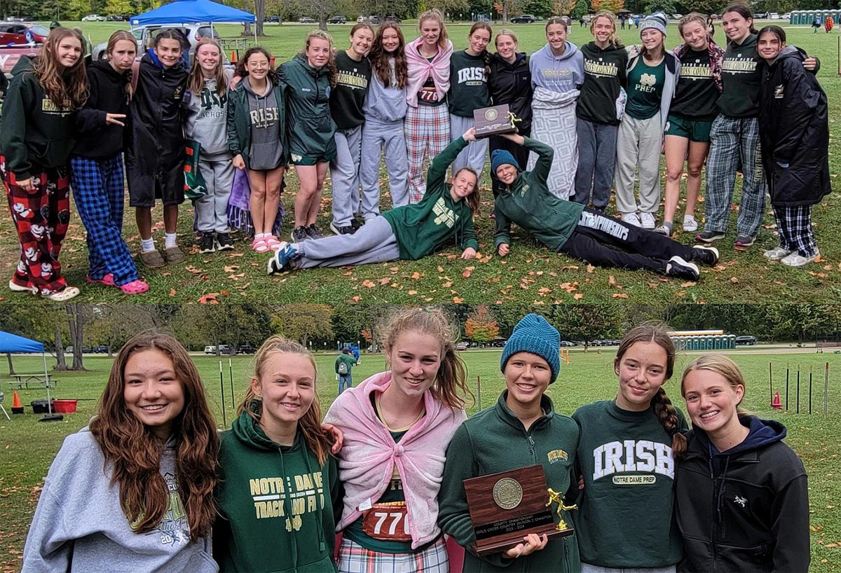 NDPMA's tweet photo. CROSS COUNTRY: At today's Oakland County Championship in Milford, the NDP girls team wins D2 championship with strong team effort. Maria Nunning named All County, finishing 18th overall in all divisions. Irish boys finish 4th in D2 with several strong performances. #GoIrish☘️ https://t.co/hAJq3vv2ng