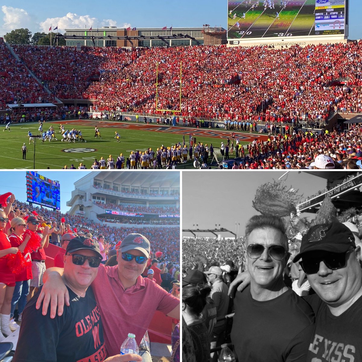 DougKap's tweet photo. #OleMiss Trip last weekend. @OleMissFB @CollegeGameDay @SECNetwork @SECFootballVids @SECfootball #Bucklist did not disappoint.
w/ #WSUalum #GoCougs @WSUCougarFB @WSUCougars @olcrimson https://t.co/GGBZIJUUfd
