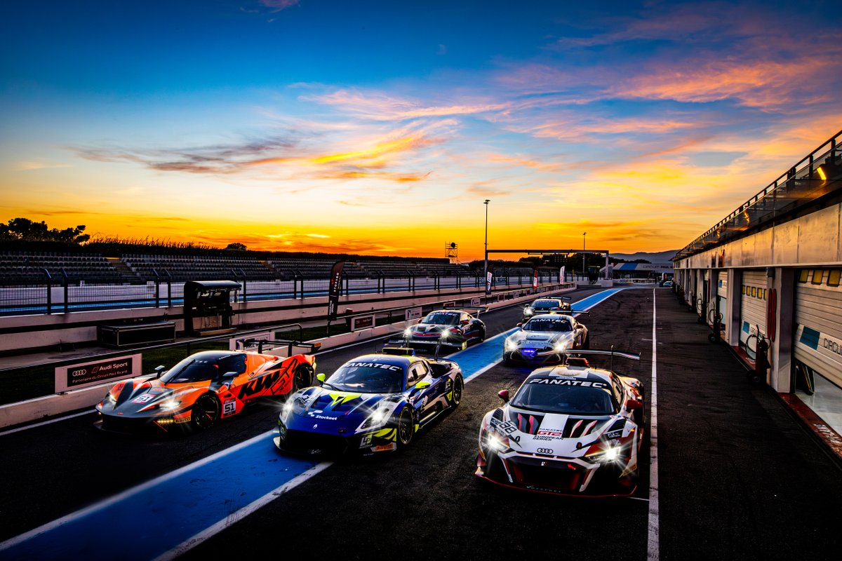 GT2European's tweet photo. The sun sets on our third season 🌅 Don't be sad it's over, be glad it happened 🙏

With six brands now on the #GT2Europe grid, we have exciting times ahead in 2024.

Thank you to all of our team, drivers and officials that made this a season to remember 💪🏼

#FanatecGT #GT2 https://t.co/pHRziXP216