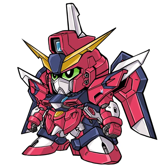 密かに気になっていたイモータルジャスティスをSDで描いてみました。結構SD映えするのでは#SDガンダム  #SEEDFREEDOM 
