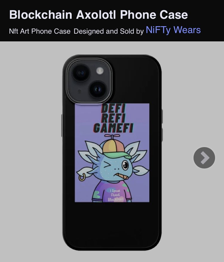 Sahat_Votan's tweet photo. Whether it’s #DeFi, #ReFi, #GameFi or all of the above, show your love for the blockchain with this refined little axolotl.
Whether it’s wall art, women’s & men’s apparel, stickers, mugs and more, NiFTy Wears got it.
#NFTCollection #CustomWears #ClothingBrand #clothingstore https://t.co/t1YXhBdL0C