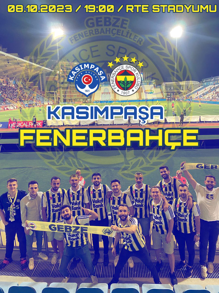 Fenerbahçe’miz Trendyol Süper Lig 8. Hafta Maçında Kasımpaşa’ya konuk oluyor. Bu zorlu deplasmanda takımımıza başarılar diliyoruz. 

🏆 Trendyol Süper Lig
⚽️ <a href="/kasimpasask/">Kasımpaşa</a> 🆚 <a href="/fenerbahce/">Fenerbahçe SK</a> 
🏟️ RTE Stadyumu
🗓️ 8 Ekim Pazar
⌚19:00

#fenerbahçe#1907 #fenerbahçeorg #fenerinmaçıvar