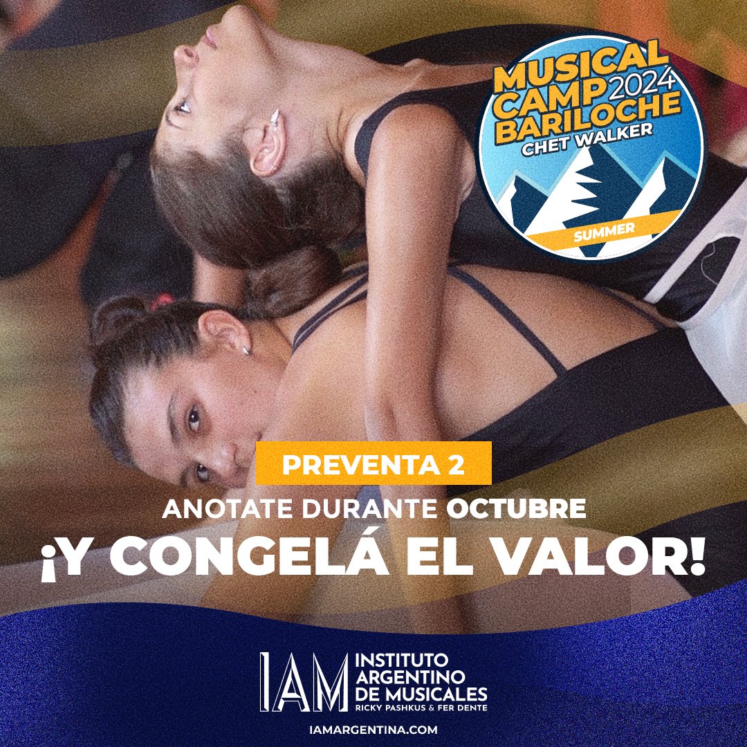 Nuestro propio #camprock 🏕️🎸🥰

¡No te pierdas esta experiencia inmersiva en Bariloche! Info acá: iamargentina.com/camping-musica…

QUEDAN POQUÍSIMOS LUGARES 🔥

#bariloche #arte #teatro #musicaltheatre <a href="/pashkus/">Ricky Pashkus</a>