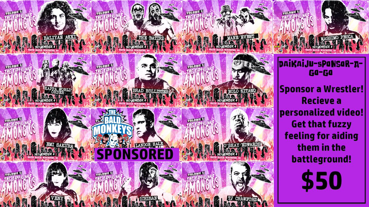 With lightening speed, the Good Doctor @HaleYeah3 has been sponsored! Special thanks to @thebaldmonkeys podcast for watching Landon Hale's back and supporting the heroes of humanity against the kappa invasion! You can sponsor your favorite too! email daikaijupro@gmail.com 📨