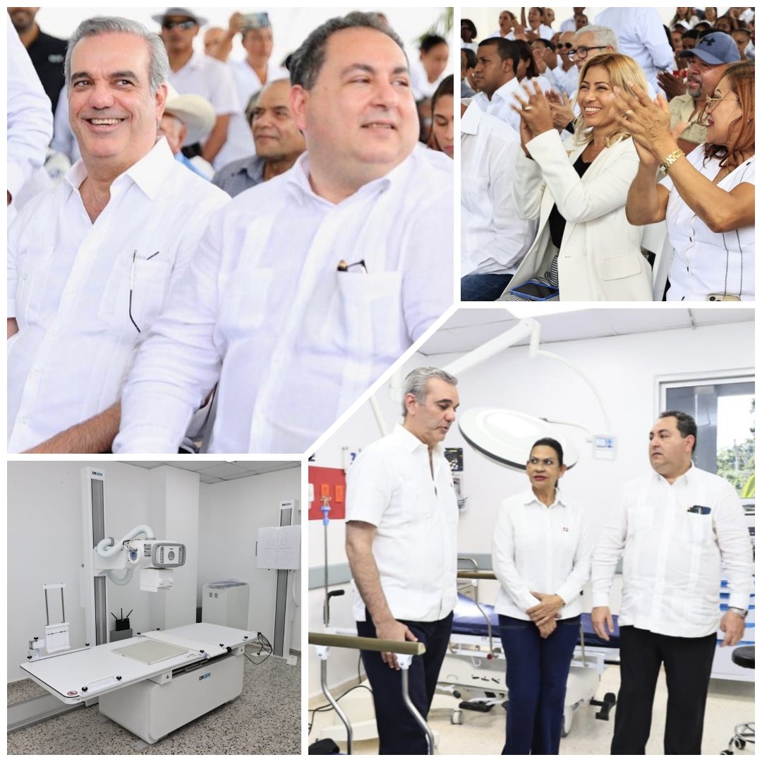 📍 Río San Juan está de fiesta 🗣😎
El Presidente <a href="/luisabinader/">Luis Abinader</a>
y el Director del Servicio Nacional de Salud <a href="/SNSRDO/">Servicio Nacional de Salud</a>, <a href="/drmariolama/">Dr. Mario Lama</a> inauguraron el Hospital Desiderio Arias.

#EstoEsCambio
#EstamosCambiando

<a href="/raquelarbaje/">Raquel Arbaje</a> <a href="/RaquelPenaVice/">Raquel Peña</a> <a href="/HomeroFigueroaG/">Homero Figueroa</a>  <a href="/RafaelBalague14/">Rafael Balaguer</a>