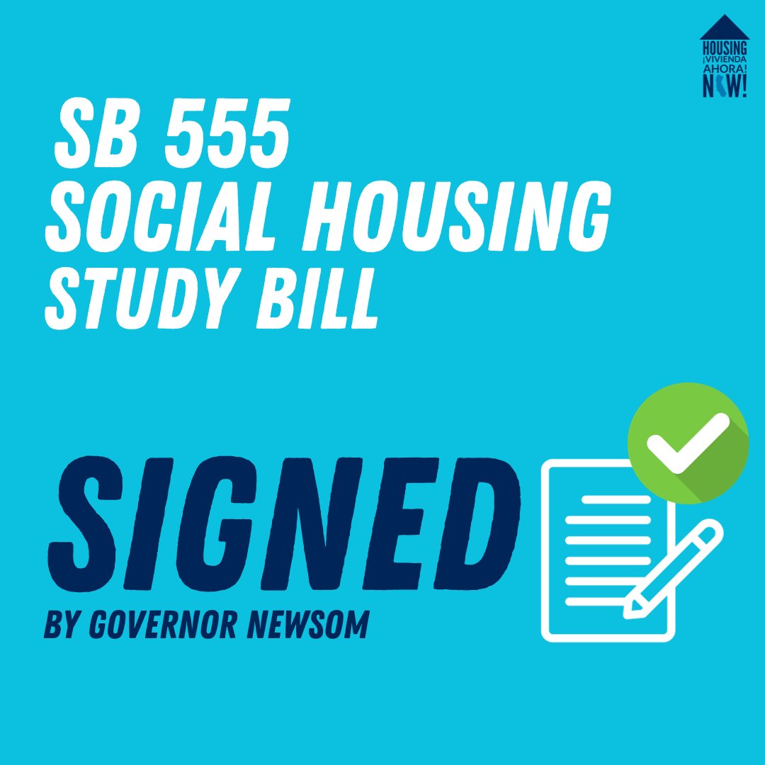 Great news: @GavinNewsom has just signed #SB555! Thank you to the Governor, and Senator @AishaBBWahab for putting CA on the road to large scale permanently affordable housing!