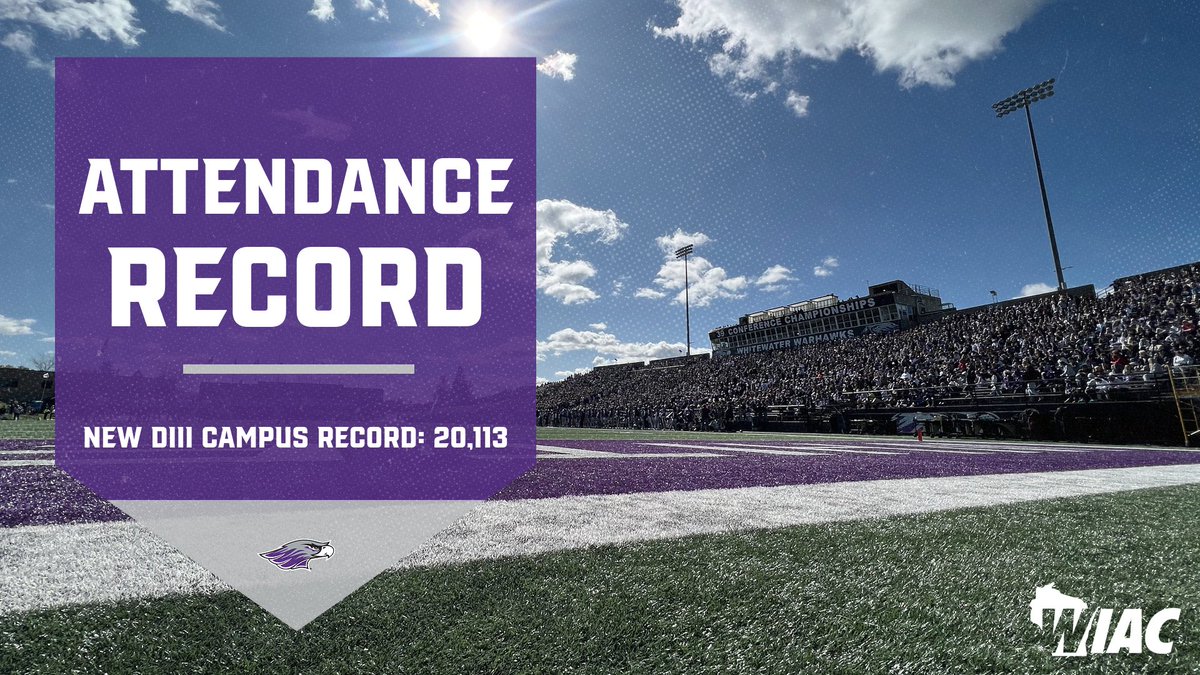 UWWAthletics's tweet photo. 🚨ATTENDANCE RECORD🚨 @WarhawkFootball sets a new @UWWhitewater, @wiacsports and DIII (for games played on a college campus) record for attendance with 20,113 packing Perkins Stadium today!

📸Dane Sheehan https://t.co/SGJYLvAm36