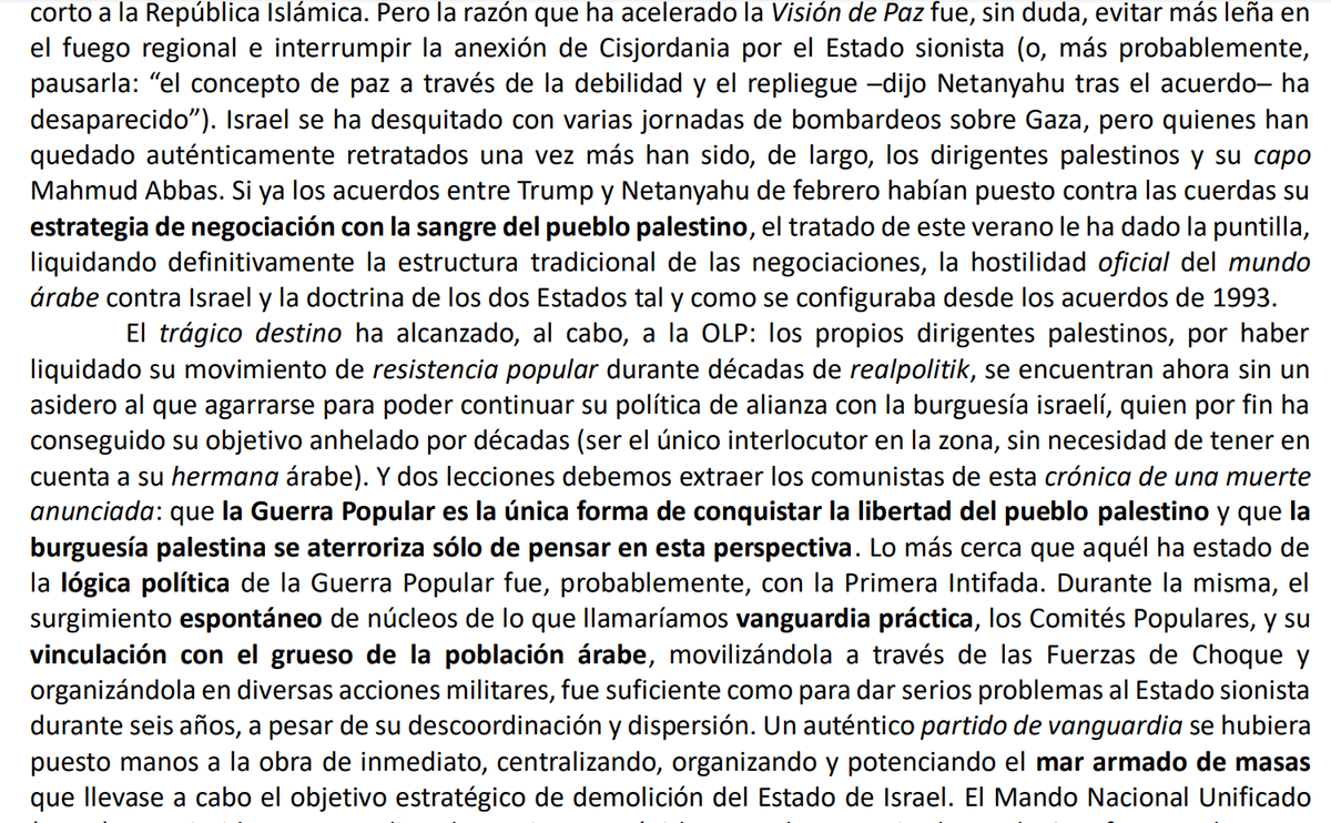 niblaka's tweet photo. Ante los acontecimientos en Palestina, que siempre arrastran a una parte de la vanguardia al apoyo acrítico o a la equidistancia, dejo por aquí lo que el Comité por la Reconstitución (CxR) decía allá por 2020. Útil para ampliar las miras fuera de lugares comunes predominantes. https://t.co/UtNkdmU9jU