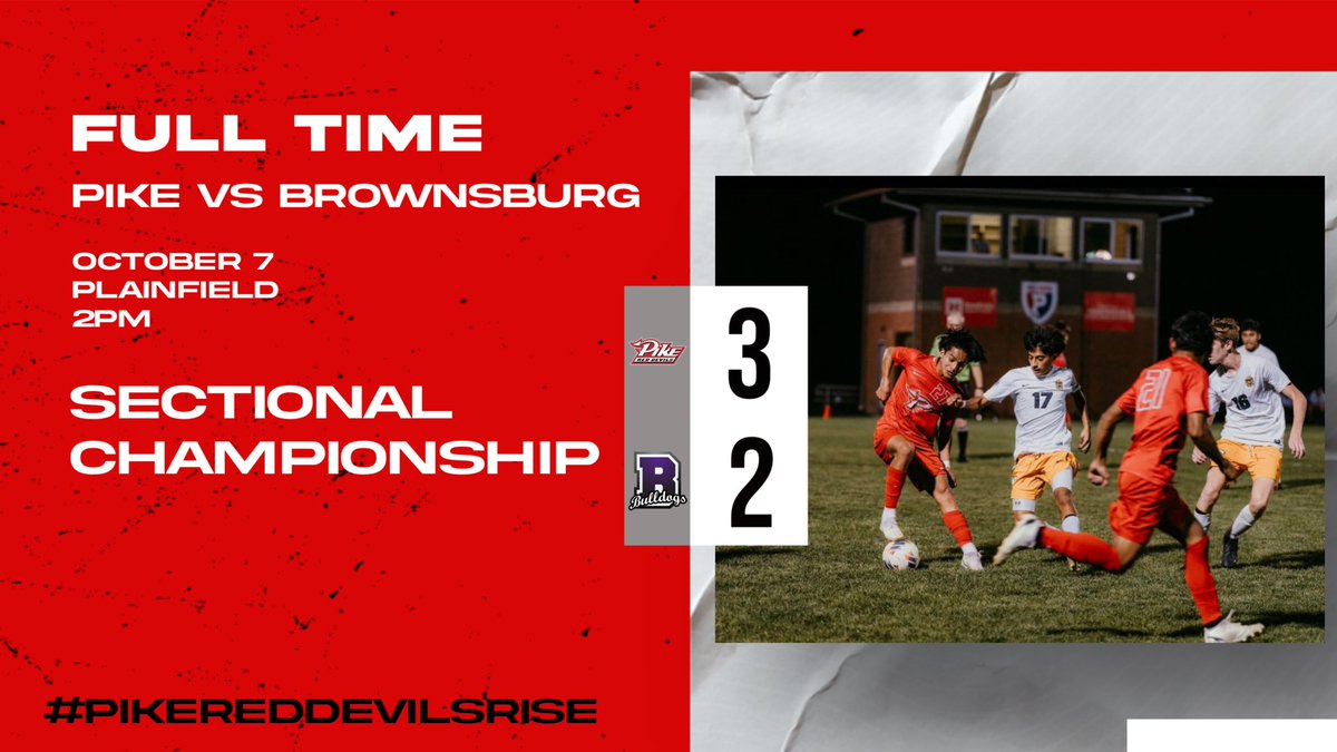 PikeHSAthletics's tweet photo. Sectional Champs! The Red Devils win in OT! #PikeRedDevilsRise https://t.co/xSZVLQVV0I