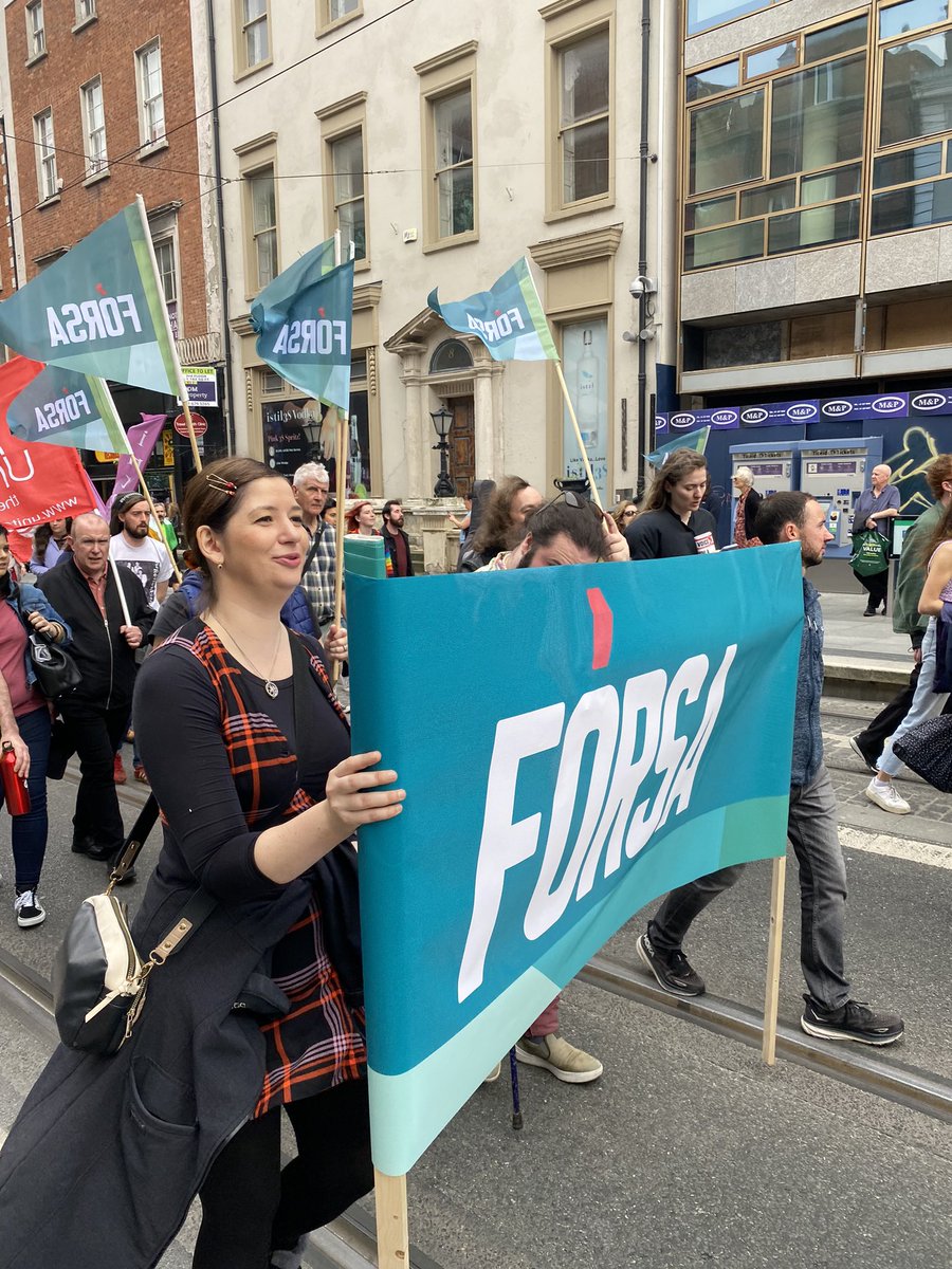 ForsaSouth's tweet photo. @forsa_union_ie at the Cost of Living Protest today in Parnell Square! ✊We need to build a big Housing Movement made of Trade Unionists, grassroots Communities &amp; political parties! @ForsaLeft @forsa_youth @COLCIreland #HousingCrisis #CostOfLivingCrisis https://t.co/NqR4KZS6qv