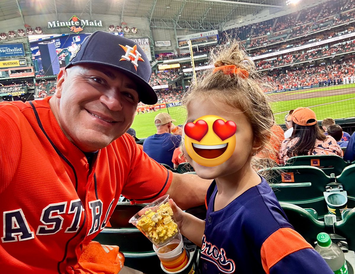 jrodlives's tweet photo. So in 15 more years, she can say she’s been an Astros fan her entire life! #FirstPlayoffGame https://t.co/jKwFSx0W6W