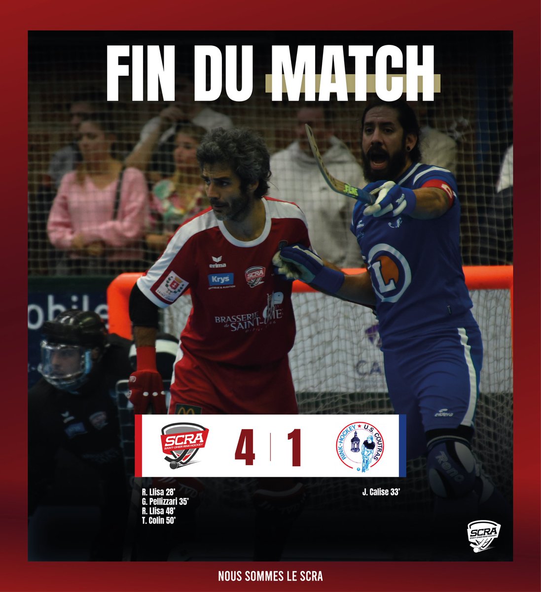 𝐕𝐈𝐂𝐓𝐎𝐈𝐑𝐄 ! 💥

Le SCRA fait la différence en seconde période et signe une grosse victoire au Brockus ! ✊

Merci au public pour la belle ambiance ce soir ! 

#NousSommesLeSCRA 🔴⚪️