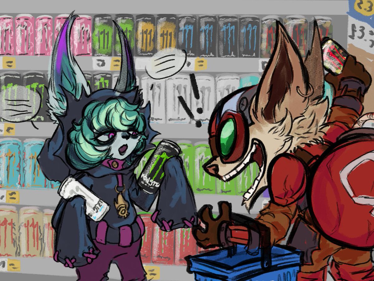 monster energy tesco run with vex and ziggs 

(pwyw sketch for <a href="/JOHNATHANBRAIG/">JOHN BRAIG</a>)