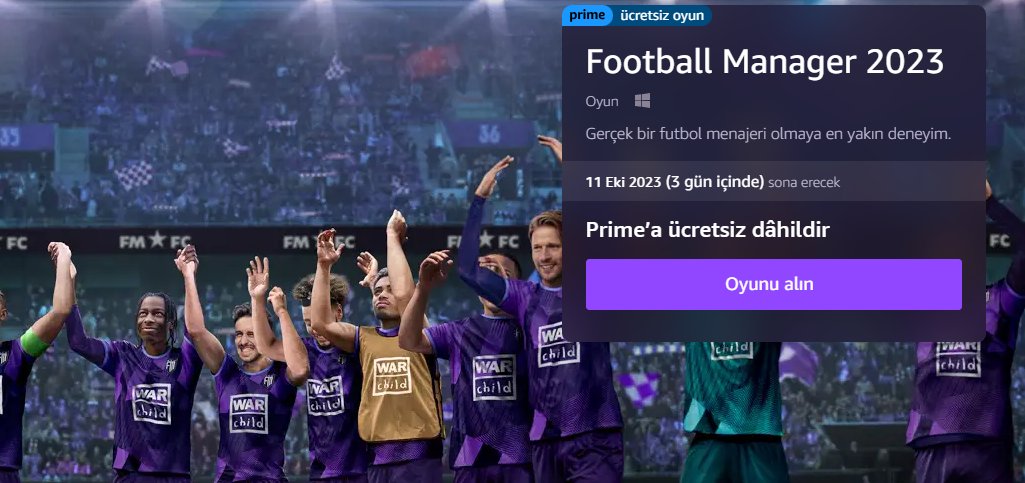 Prime'de FM2023 ücretsiz