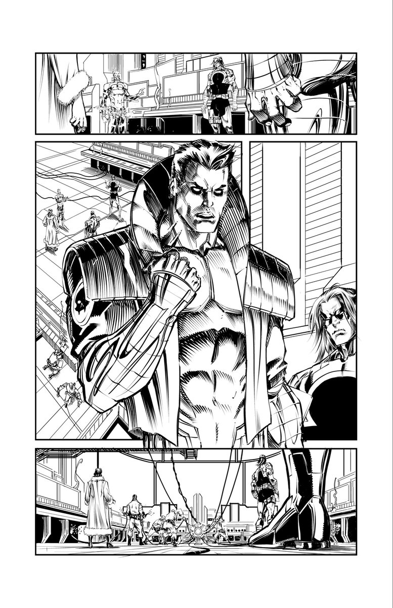 JonMalin's tweet image. Having @TommyDaComicGuy come in for an emergency fill in to finish the RUINER storyline (20 pages) led me to hire him for OMEGA STORM (156 pages), with a small detour for the GYS BRAM SUPPLEMENTAL (48 pages), once again, to fill in for other artists. 

His artistic growth has…