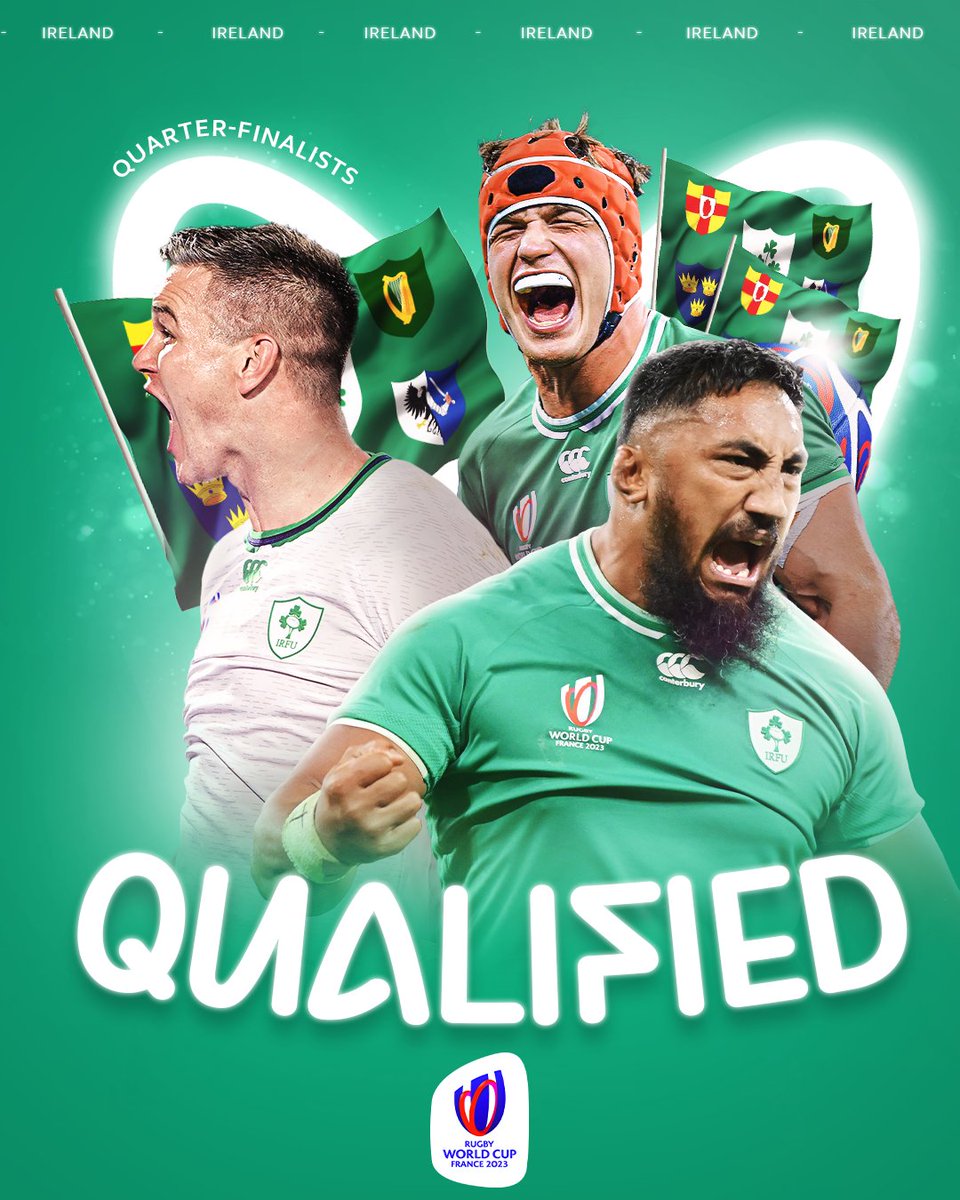 Next stop quarter-finals 🍀 #RWC2023 | #IREvSCO