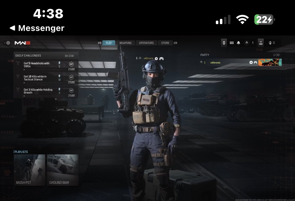 illey999's tweet image. Loving the beta so far 
Makes it feel nostalgic with a touch of new vibes. 
#mw3 #MW3beta #codstreamer #betavibes #PS5 ##twitchstreamer