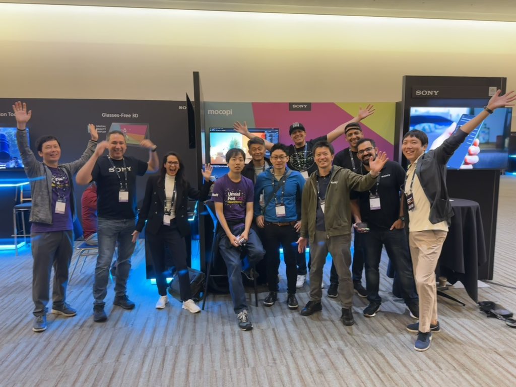 thayamamura's tweet photo. THANK YOU #Unreal community. Our #team had a fantastic time showcasing #mocopi #SpatialRealityDisplay and #VirtualVenice. Our booth was alive with the enthusiasm of many creative minds exploring our #XRproducts.
#sonyXR #UE5 #unrealfest #virtualproduction #motioncapture https://t.co/5ZyuTkQcMe