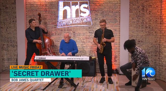 BobJamesMusic's tweet photo. The Bob James Quartet kicked off the weekend in Portsmouth, Virginia, performing βAngelaβ & βSecret Drawerβ on the Hampton Roads Show
See the performance @ Link in Bio, or https://t.co/oEfHXgZCuh
#bobjames #jazzhands #secretdrawer #virginia @WAVY_News https://t.co/bzPfxh3T9K