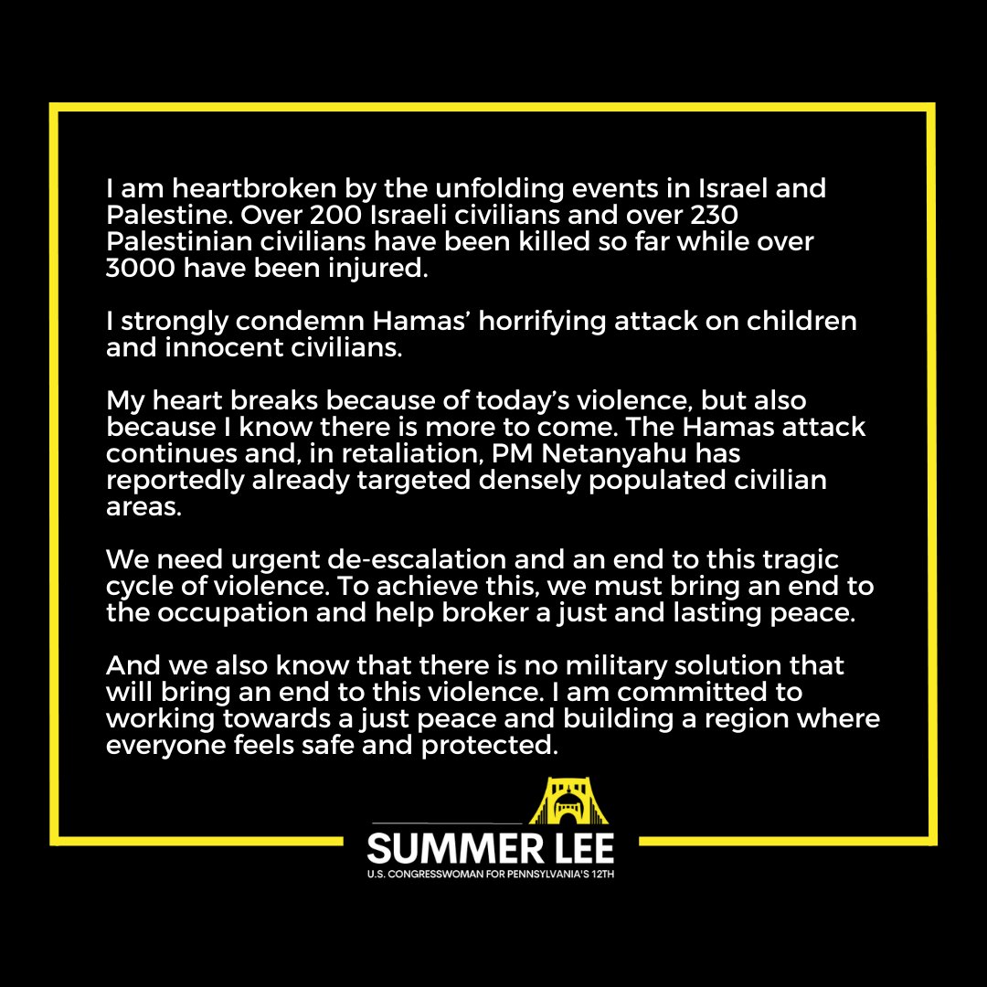 Rep. Summer Lee tweet media