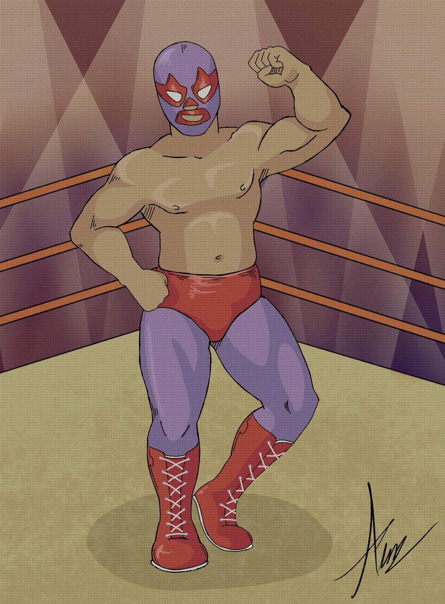 AstroPunk8's tweet photo. Dibujé un Luchador con un atuendo más clásico...
#Wrestling #luchalibre #luchador #prowrestling https://t.co/loYvp8MGl6