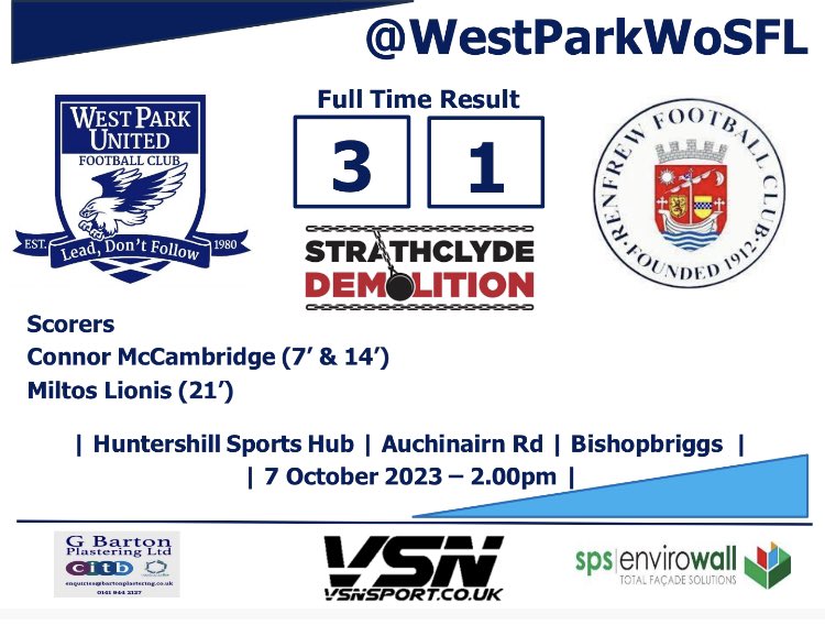 WestParkWoSFL's tweet image. Those brave souls who  attended the Nou Damp today were served up a cracking cup tie 💙⚽️💙  #monthepark 
#vsnsport