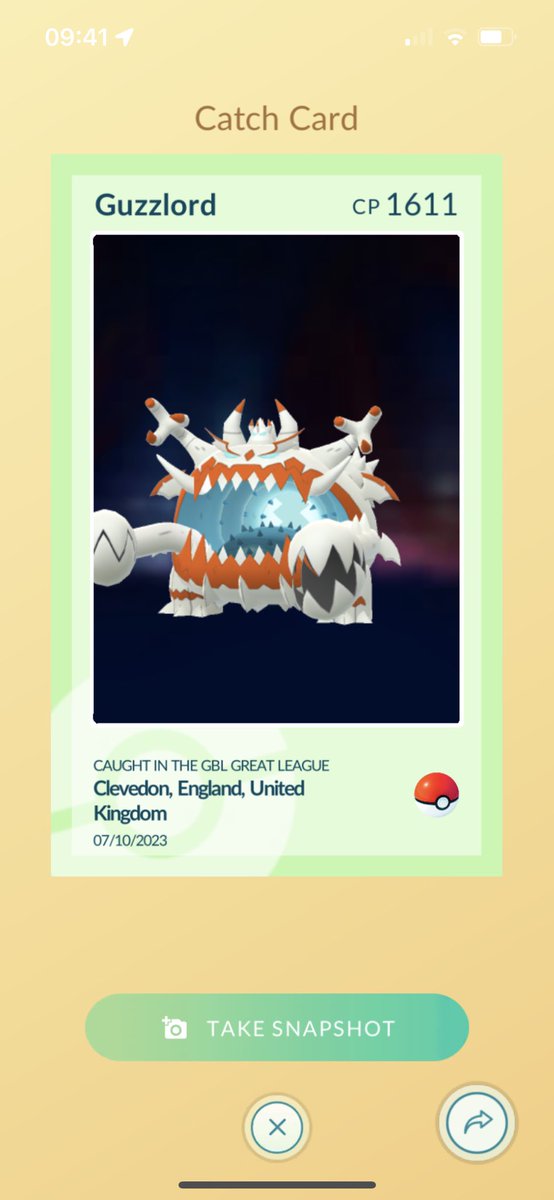 Anybody who knows me knows how long I’ve used Guzzlord in the open Great League meta. Today, given the exceptionally low rarity of receiving a legendary from GBL, today I was rewarded with a shiny Guzzlord ✨❤️😁