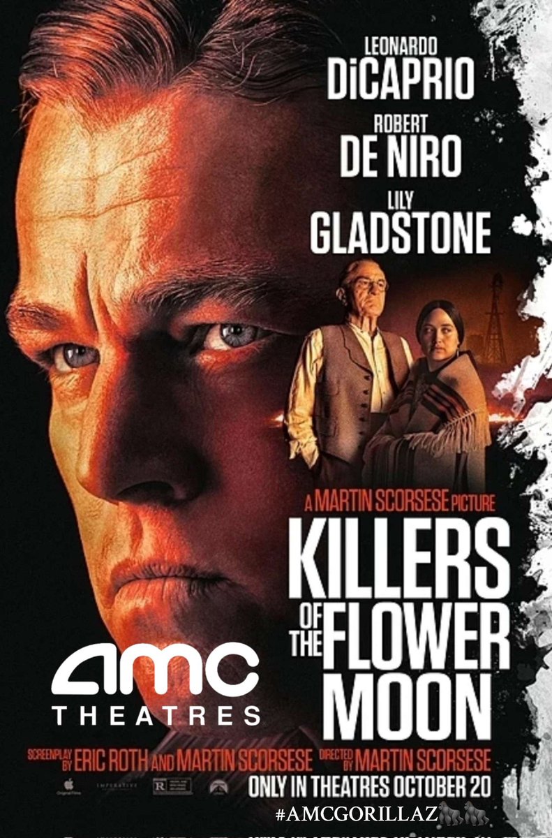 FloridaGoldRea1's tweet photo. @Luiz_Fernando_J @ParamountPics @LeoDiCaprio @AppleTV This is on my watch list but now I want to see it even more! It sounds like #Scorsese did a phenomenal job and #Lilygladstone and #DeCaprio are getting huge praise! Can’t wait to see this @AMCTheatres @paramountco hit it out of the ball park with this #AMCTheatres #AMCGORILLAZ https://t.co/na8AwVgl5y