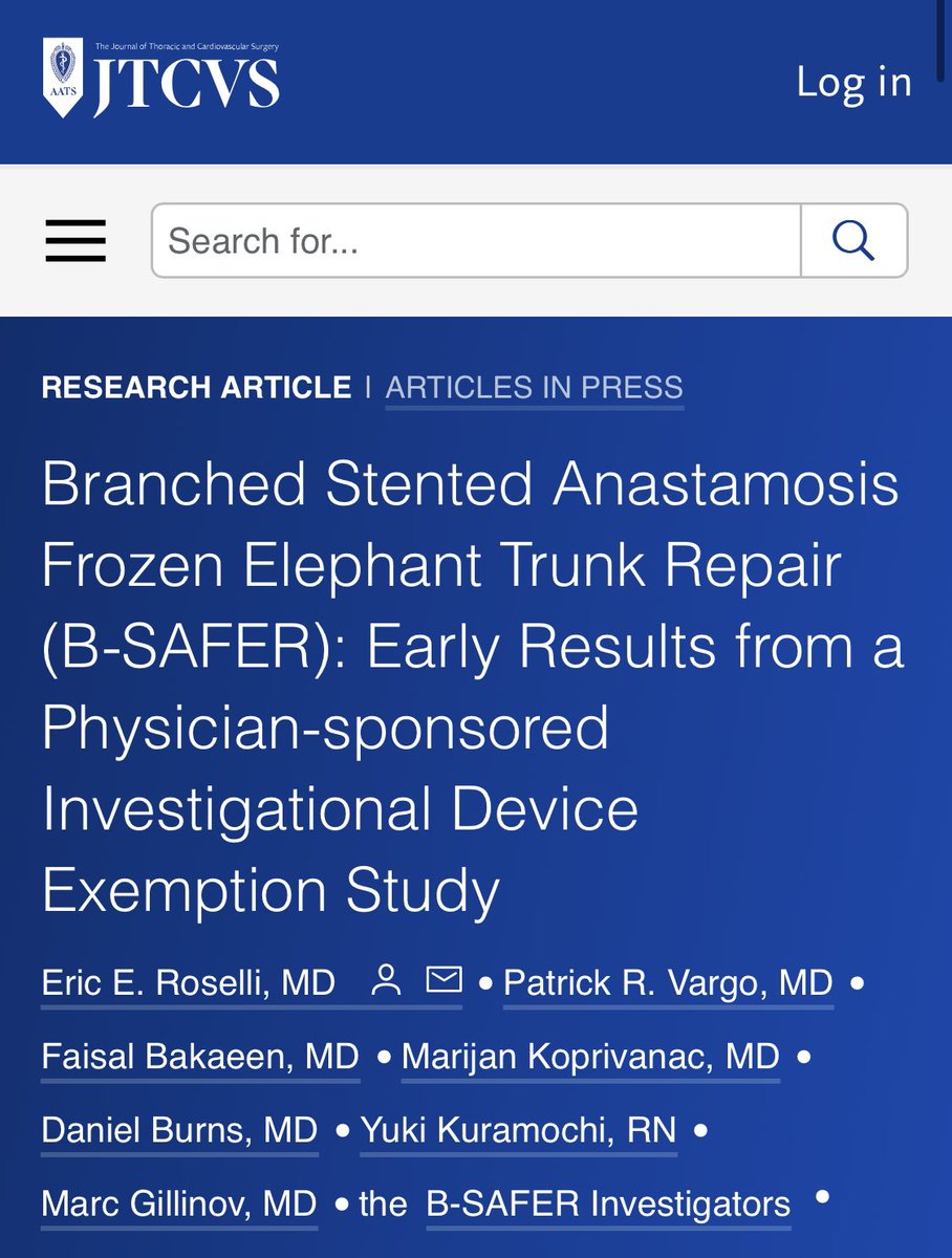 Congratulations @EricRoselliMD on getting this one over the line; proud and privileged to be a part of it! @CleClinicHVTI @ClevelandClinic @AATSJournals @AATSHQ jtcvs.org/article/S0022-…