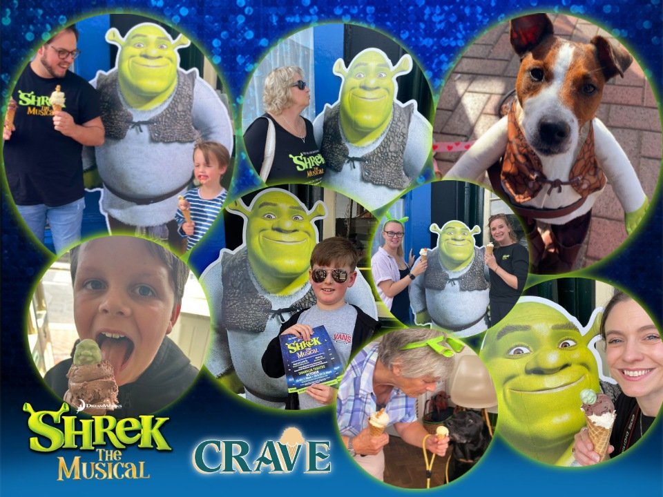 We've been sampling the SHREK themed ice-creams at Crave in Ventnor. So good that we're going back again on Sunday! #seeyouthere #ventnor #IsleofWight #icecream #shrek #musical #October #visit
