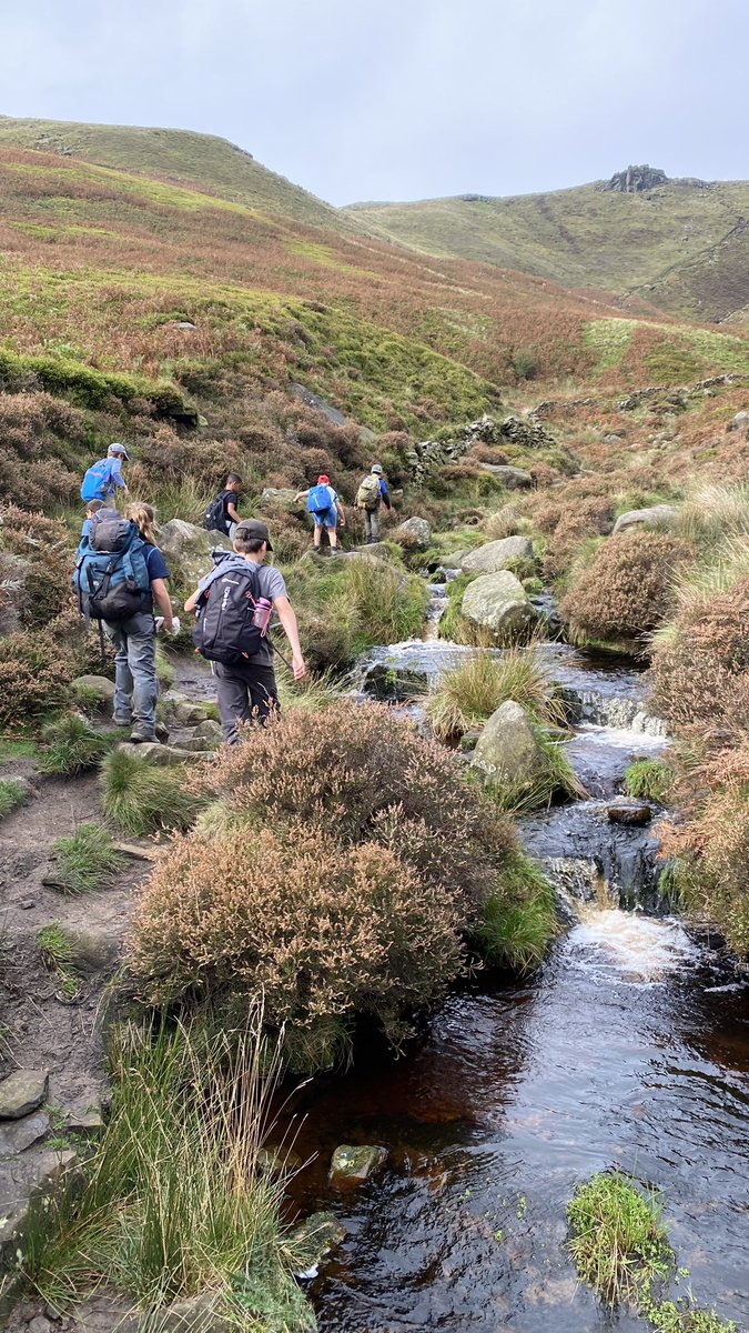 LaxtonJunior's tweet photo. Another fabulous #LJSYear6 trip to the Peak District, scrambling up to the Kinder Plateau. We followed the stream up Crowden’s Clough, exploring personal challenge, teamwork, adventure and beautiful terrain. #WeAreLJS @peakdistrict https://t.co/SH5WpzN3wa