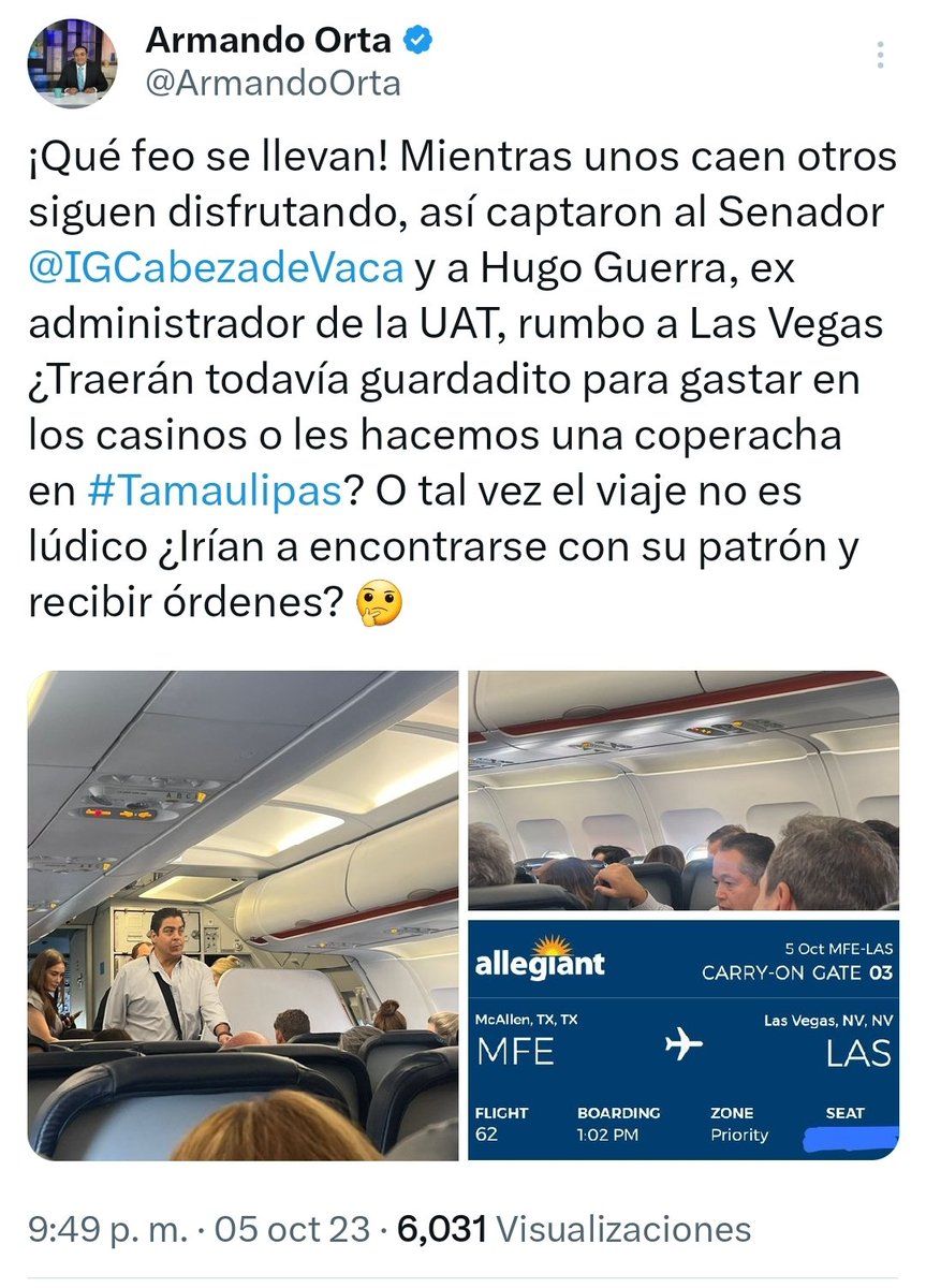PoliticoJr's tweet photo. @IGCabezadeVaca @senadomexicano Tu nomas quieres más dinero para seguir yendo a los casinos y table dance en #LasVegas https://t.co/EolyZO58IM