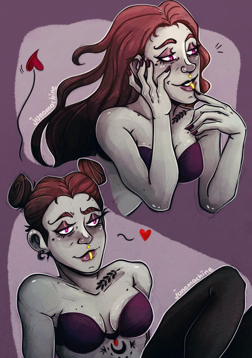 junomachine's tweet photo. All hail the hot girlboss, Keira 🙇‍♀️❤️
#bweirdOCtober #oc_tober 

Day 2: New OC 🔥 https://t.co/a1QzGsYlYi