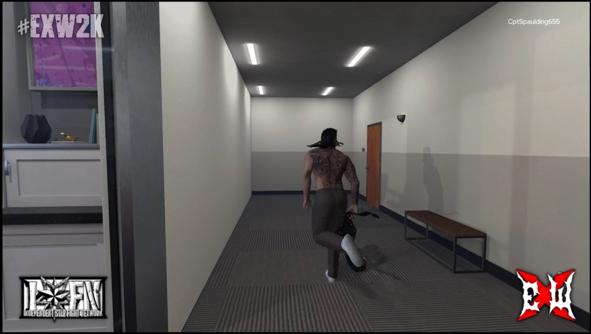 It would seem that during the conclusion of Martin vs O'Shay, we would once again have an incident backstage, as the EXW TV Champion, Johnny Tsunami would mug the US Champion Austin Blade from behind, blindsiding him and steeling his belt!