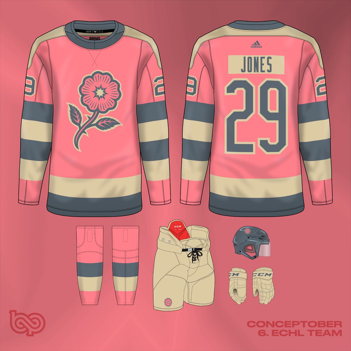 #Conceptober Day 6: ECHL Team Not the direction I was expecting to go when I started this jersey but I love where it ended up. #conceptober2023 @The_JerseyNerds