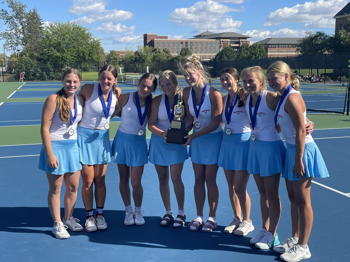 central_marian's tweet photo. Congrats to our girls tennis team on completing the best season in school history! On top of it they finished the regular season with the CCC conference championship! Way to go ladies!! https://t.co/hX7tTdoT4Z