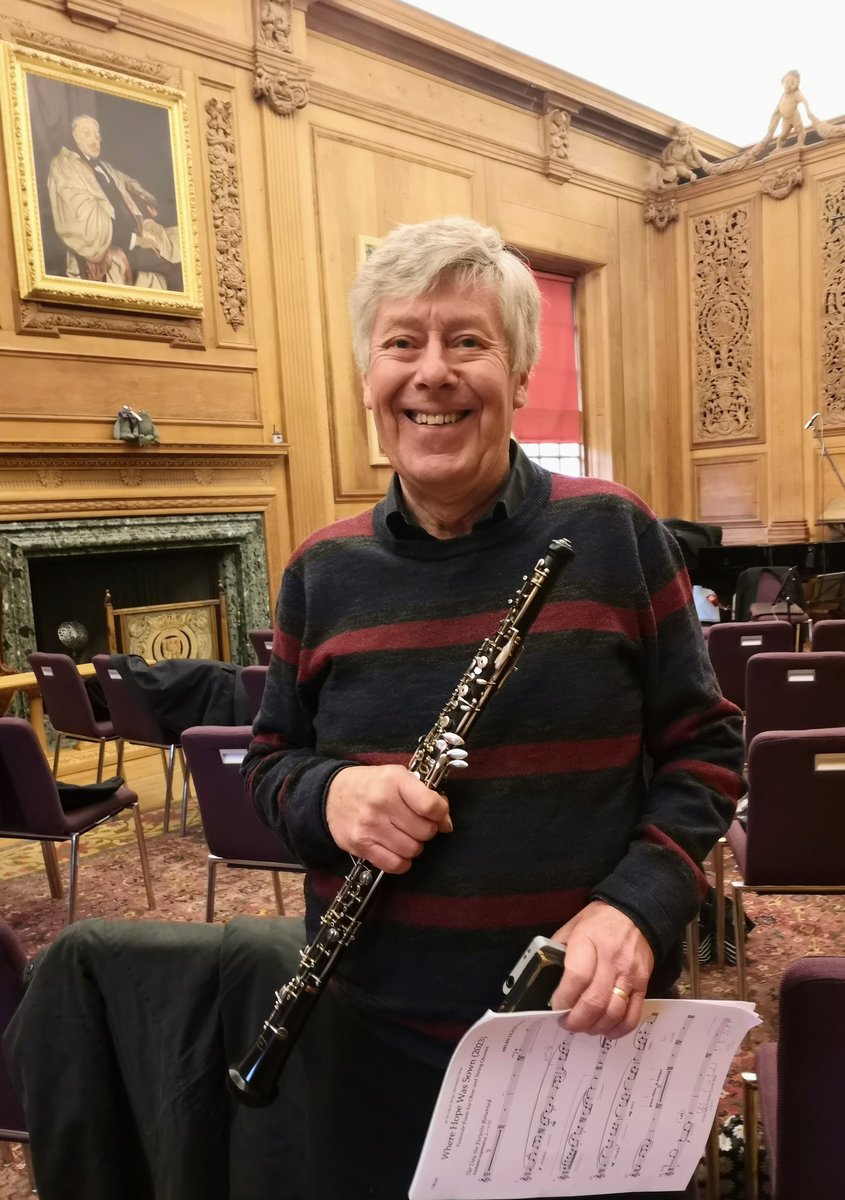 Richard Simpson (of course!) just after he'd finished recording 'Where Hope Was Sown', my new Oboe Quintet. What a triumph of artistry. And what a joy for me to sit and listen to him with the amazing Victoria String Quartet all afternoon through the headphones.