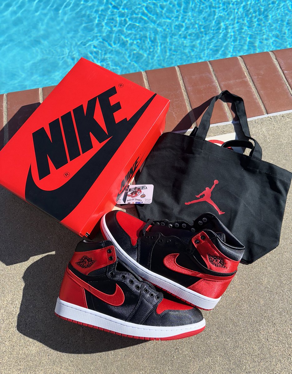 cashoutfuller's tweet photo. Jordan 1 “Satin Bred” 🍞 
Women’s Release. https://t.co/RtnbmewS8l