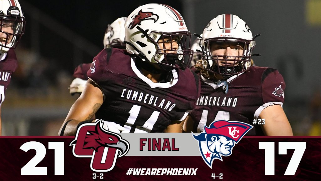 DOWN GOES #23!

The Phoenix pick up a huge win on homecoming! The Phoenix ran for 305 yards while the defense stood strong! Derek Taylor had two big interceptions in the game! Big team win for CU!