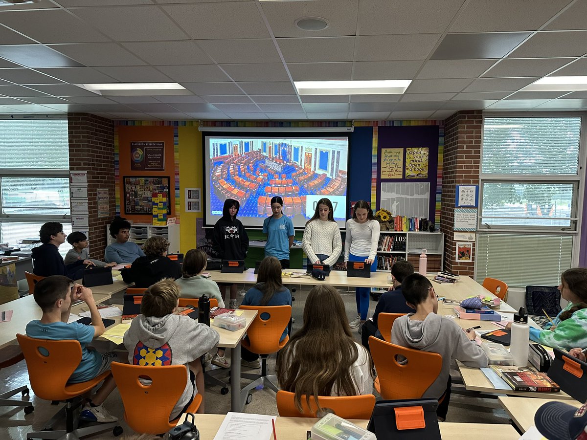 Practicing critical thinking and public speaking skills by crafting and delivering Frederick Douglass’s rebuttal to pro-slavery senators using evidence from his Narrative. One word: WOW! #lfmoments  #wearedeerpath #amplifyELA