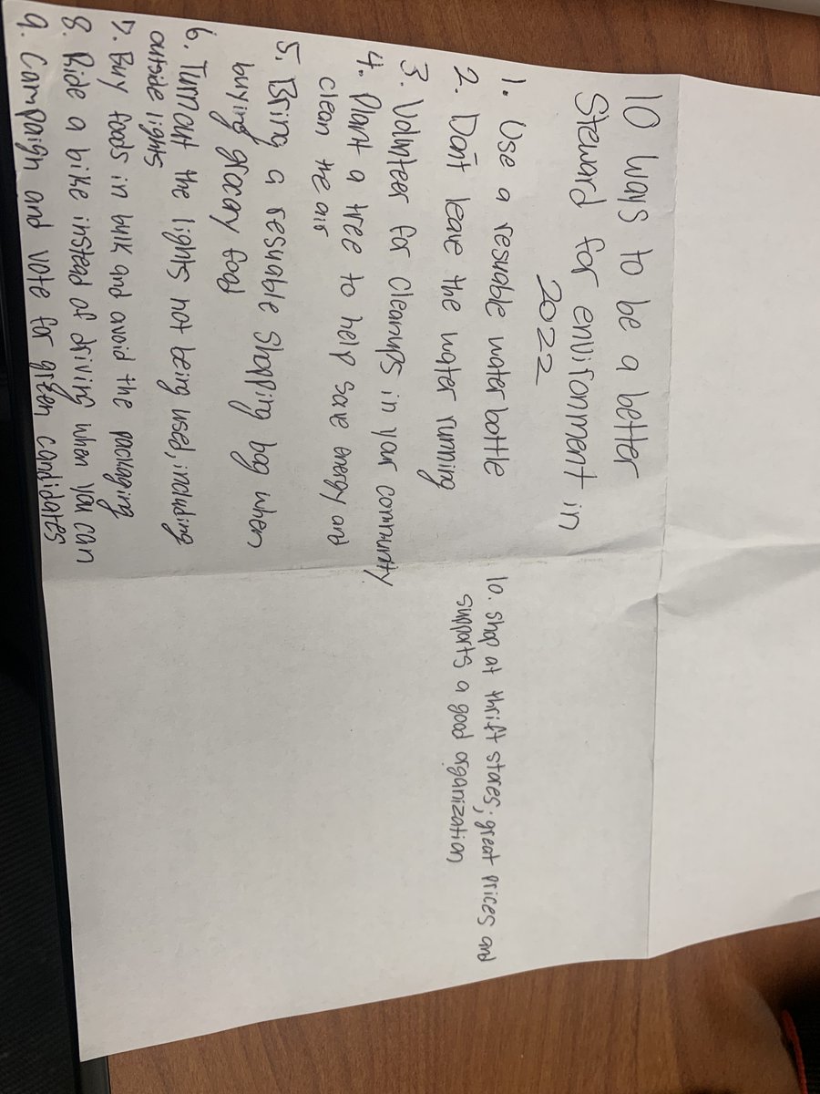 Sarah_cipkins's tweet photo. My 10 ways to be a Better Steward #webt23 #GlobalsProject https://t.co/080VrjOXel