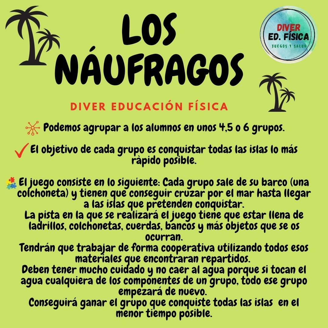 ✅Diverjuego: LOS NÁUFRAGOS 🚣🏼‍♀️