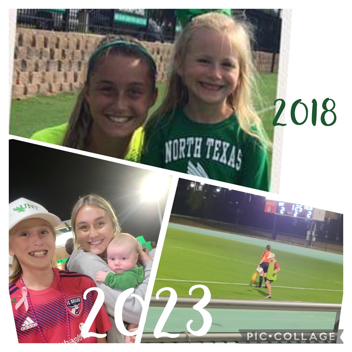 terridhernandez's tweet photo. 2018 Piper dreamed of being a Ball Girl at Natalie's games. 
2023 her dream came true....but Natalie &amp; graduated &amp; hung up her cleats in 2019
But God!
Natalie&amp; her family were at game on Thursday when Piper's team got to be Ball Girls. 
#dreamscometrue https://t.co/VdsahupsPW