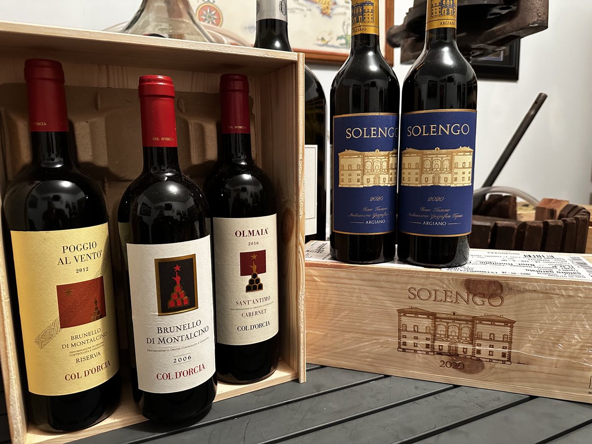 BsLegion's tweet image. Order arrived grazie ⁦#ColDorcia #Argiano1850 #Montalcino #Solengo ⁦@Coldorcia⁩ @argiano1850 ⁦@JohnMFodera⁩ ⁦@MTLWINEGUY⁩ ⁦@dpen_cc⁩ ⁦@S_Andreoni⁩ ⁦@peterarcaro84⁩ ⁦@Vinofilosofia⁩ ⁦@AmauryCarrasco⁩ ⁦@jwalkermobile⁩ ⁦