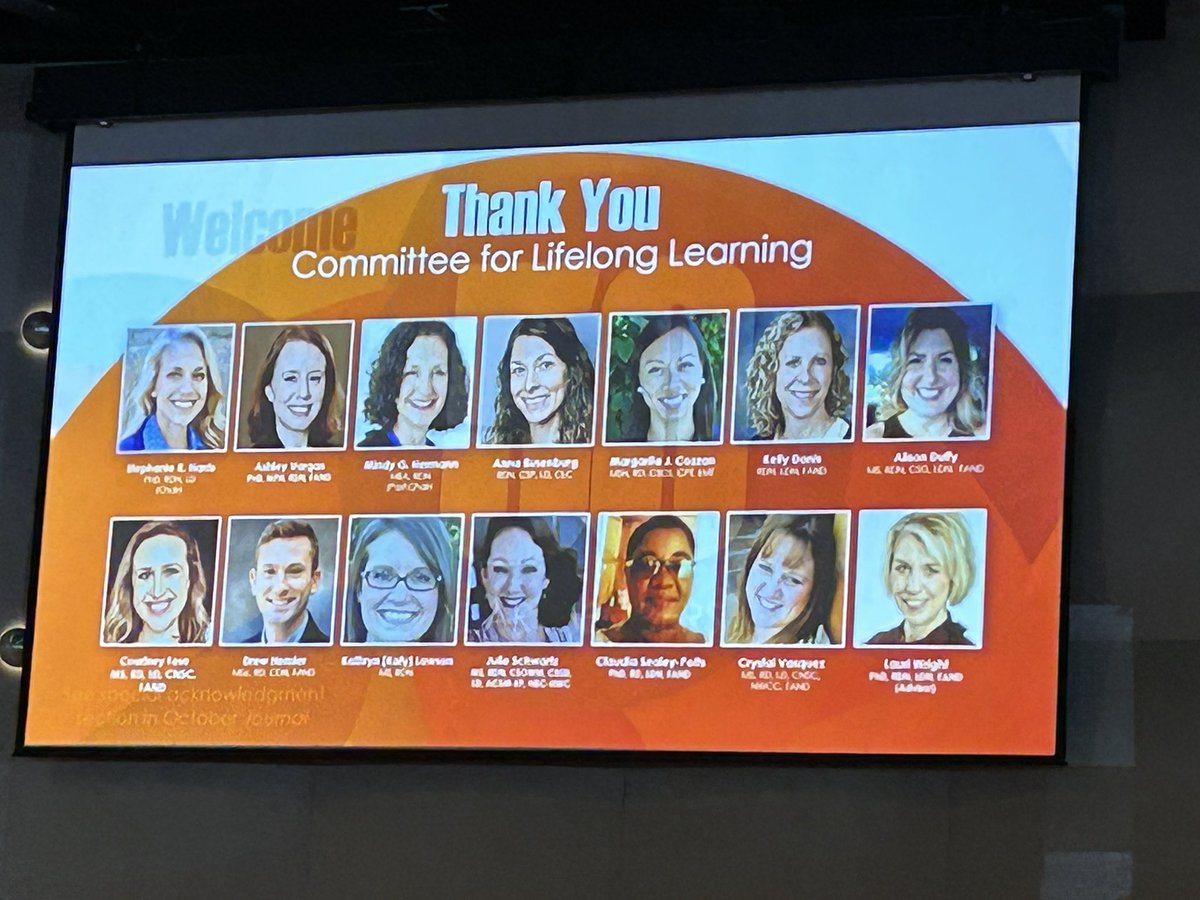 Proud to serve on the Committee for Lifelong learning with these spectacular people! Ask me about volunteering with @eatrightPRO! It’s been one of the most rewarding parts of my career. #FNCE #rdchat #rd2be