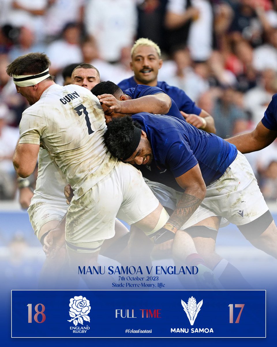 manusamoa's tweet image. Heck of a test match 
.
.
Congratulations @EnglandRugby 

#folaufaatasi #manusamoa