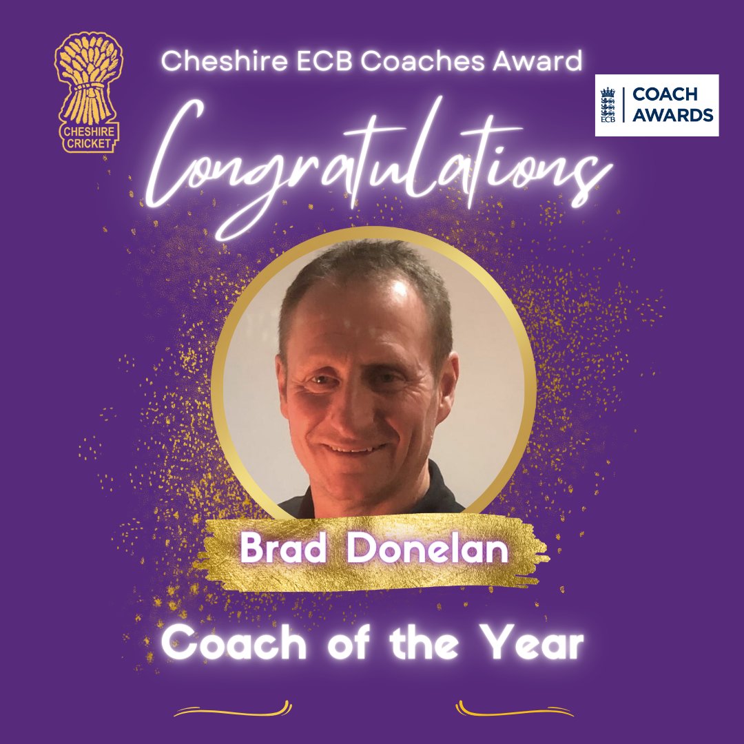 CheshireCB's tweet photo. We’re delighted to release the Cheshire winners of the ECB CA Coach Awards for 2023. 

There are 4 Awards, There 2nd award goes to...🥁🏆

Coach of the Year: Brad Donelan @Neston_CC @BradDonelan 

#thecricketcollective #ecbcoachawards #coaches #coaching #coachawards #volunteers https://t.co/SccxyawWOF