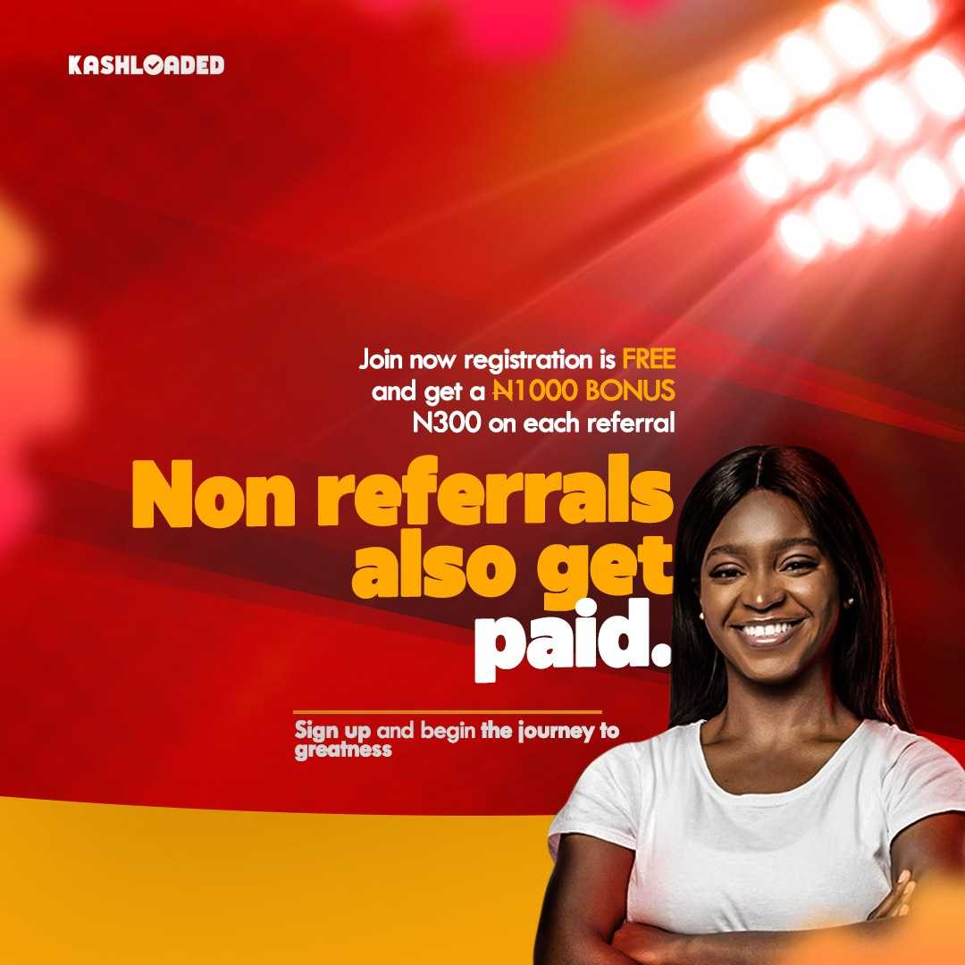 Make up to N25,000 weekly on Kashloaded by performing simple tasks online, Registration is FREE! Kashloaded.com/reg/Ademola332
