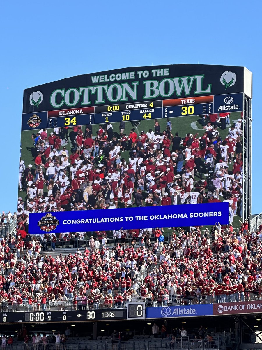 DadStewie's tweet photo. It never gets old! #BoomerSooner #Oklahoma #PoorTexas https://t.co/rvxIZjdZNv