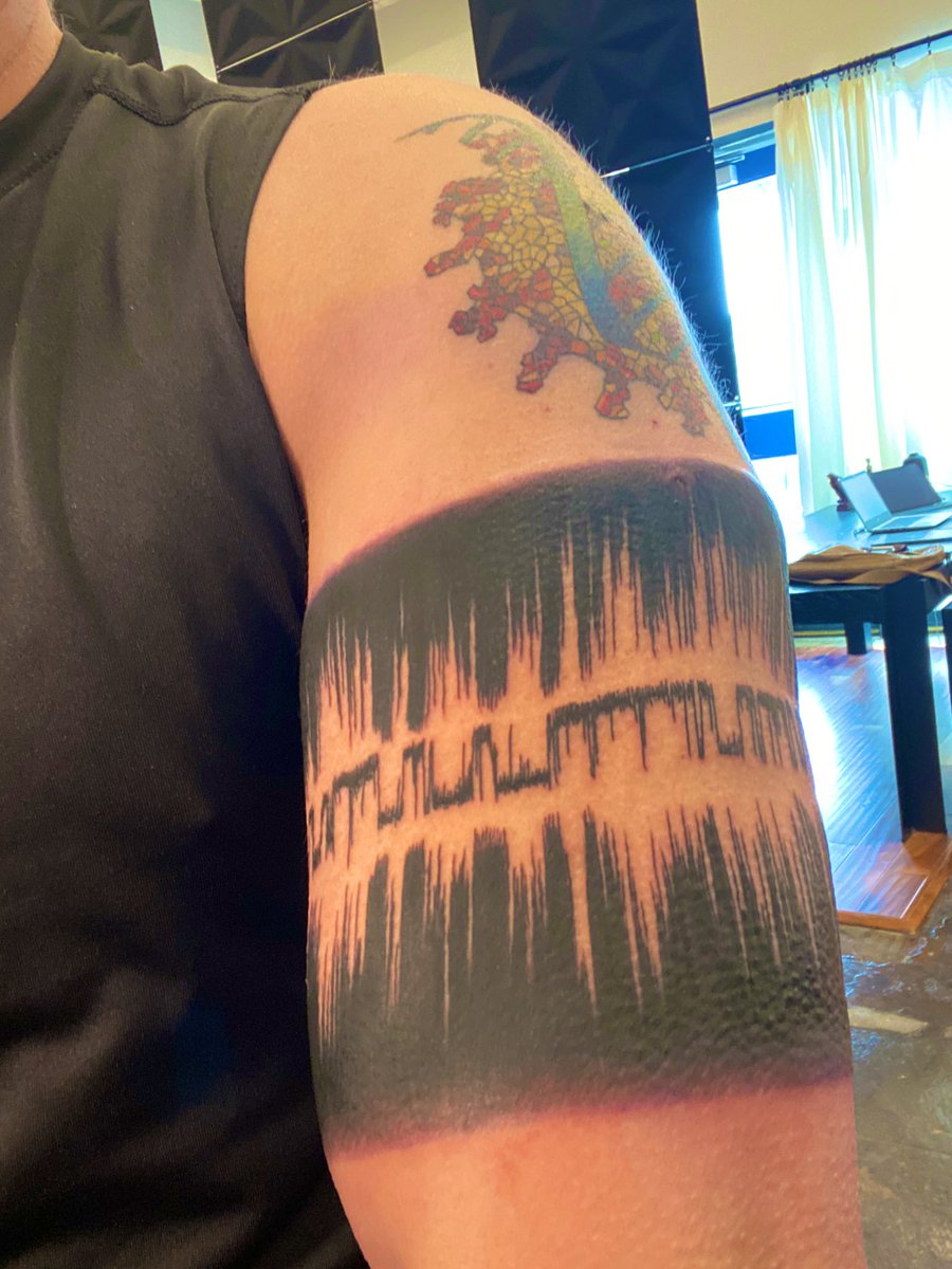 Part 2 of my sleeve tattoo. I give you #electrophysiology of the #rotavirus NSP4 ion channel #viroporin. Now I absolutely HAVE to stay in shape to keep these traces looking sharp.